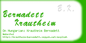 bernadett krautheim business card